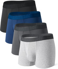DAVID ARCHY Mens Underwear Boxer Briefs Breathable Soft Moisture-Wicking with Fly Underwear for Men Multipack