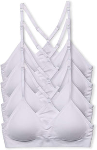 Kalon Women’s 4 Pack Racerback Sports Bralette Seamless Wireless Comfort Bra