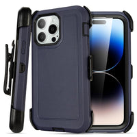 for Black iPhone 15 Case with Belt Clip, Shockproof Heavy Duty Rugged, 3 Layers of Sturdy,Anti-Drop, Military-Grade Defender Cover for iPhone 15 Case Black