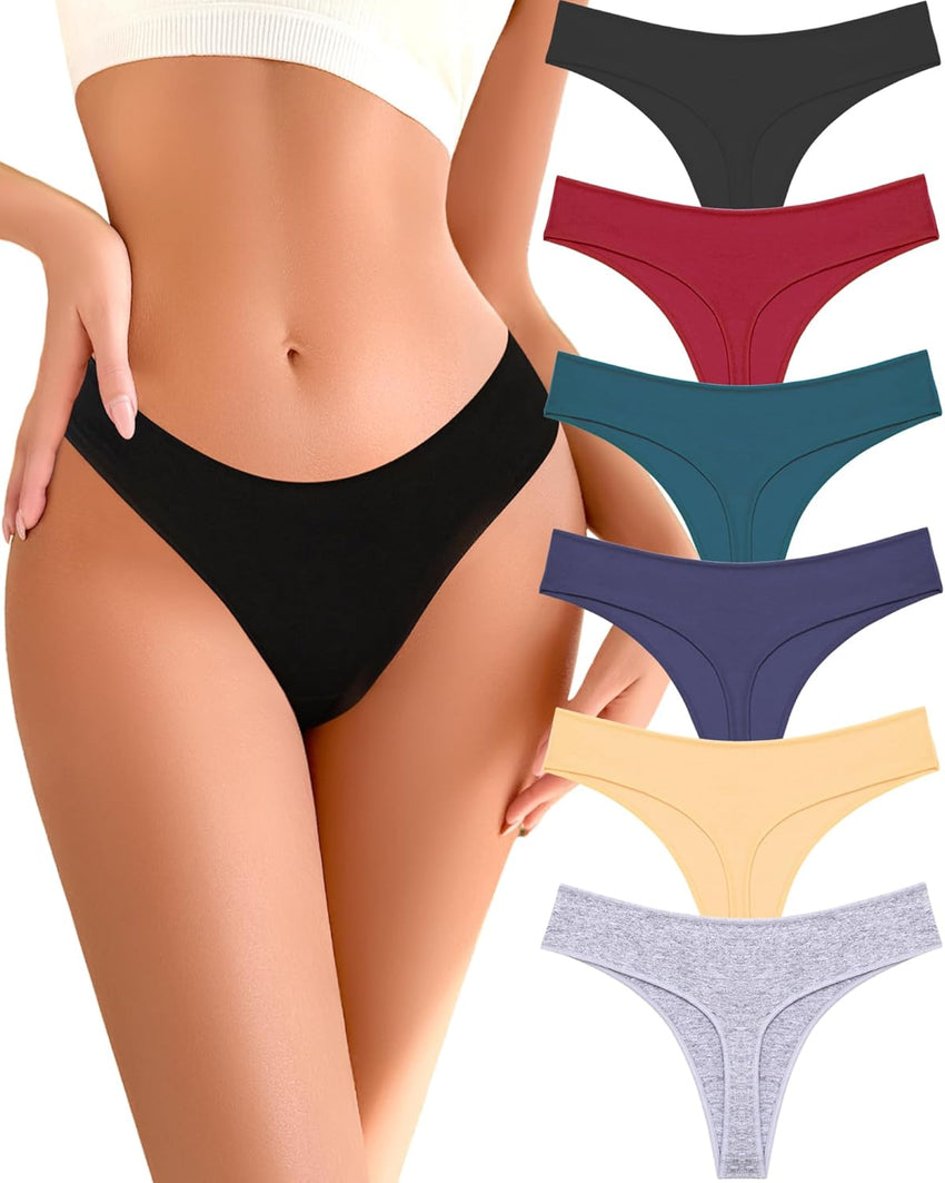 Cotton Underwear for Women Pack Breathable Thongs for Women Sexy Stretch Soft Womens Panties Thong XS-XL