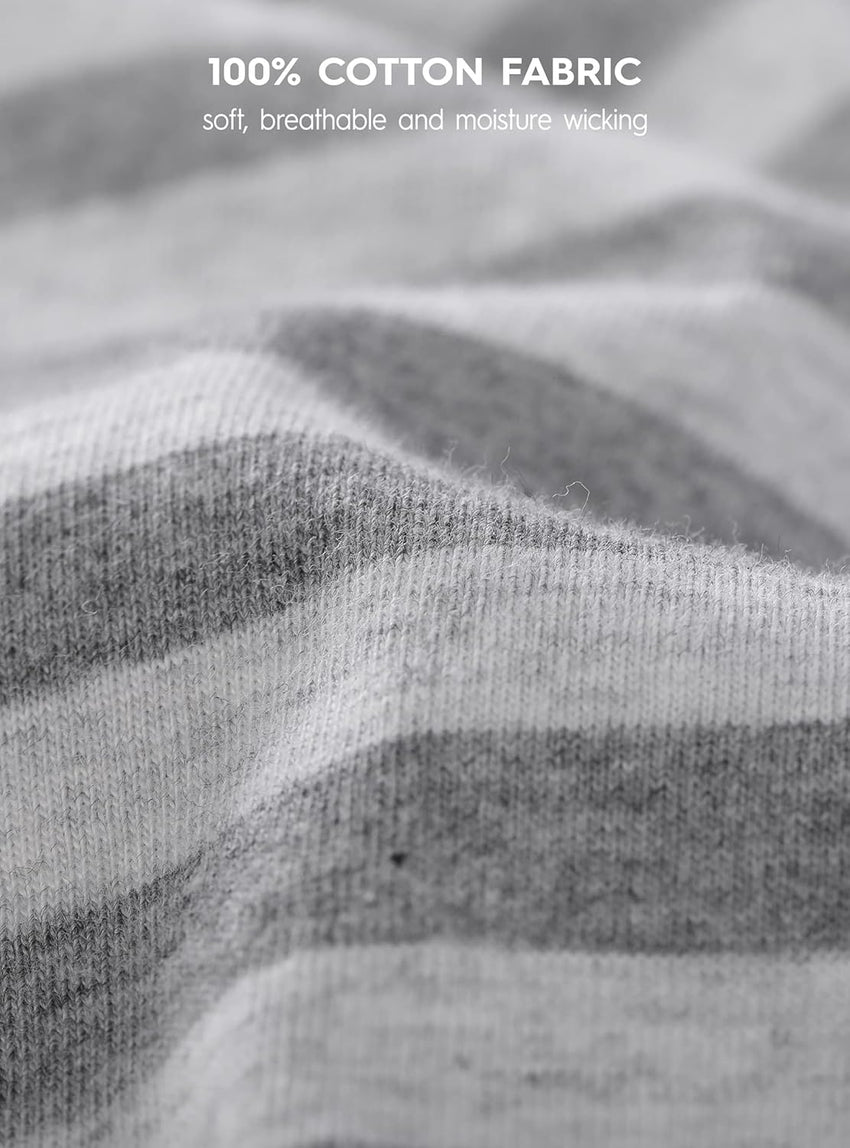 DAVID ARCHY Men's Pajamas Set Soft Cotton Long Sleeve Sleepwear Comfy Loungewear Pjs with Pockets