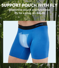 DAVID ARCHY Mens Underwear Rayon Made from Bamboo 7-Pack, Wicking-Moisture & Cool Boxer Briefs with Support Pouch