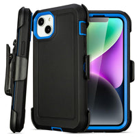 for Black iPhone 15 Case with Belt Clip, Shockproof Heavy Duty Rugged, 3 Layers of Sturdy,Anti-Drop, Military-Grade Defender Cover for iPhone 15 Case Black