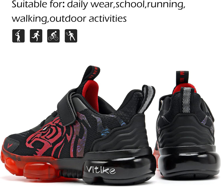 JMFCHI Boys Girls Kids' Sneakers Knitted Mesh Sports Shoes Breathable Lightweight Running Shoes for Kids Fashion Athletic Casual Shoes