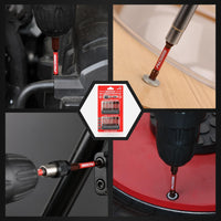 21-Piece 2.5" Hex Head Allen Wrench Drill Bit Set, 1/4" Hex Screwdriver Bits Set with Durable Magnetic Impact Bit Holder, SAE & Metric Allen Key, S2 Steel, Mechanic Home Repair