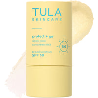 TULA Skin Care Protect + Glow Daily Sunscreen Stick Gel Broad Spectrum SPF 30 - Skincare-First, Non-Greasy, Non-Comedogenic & Reef-Safe with Pollution & Blue Light Protection.