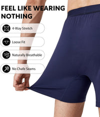 DAVID ARCHY Ultra Soft Modal Underwear Mens Boxer Shorts Loose Breathable Boxers for Men Pack