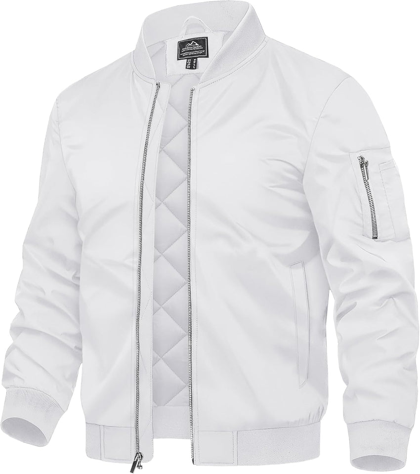 7DAY'S Men's Bomber Jackets Thermal Quilted Jacket Water Resistant Warm Winter Coats