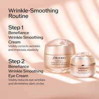 Shiseido Benefiance Wrinkle Smoothing Eye Cream - 15 mL - Visibly Improves Five Types of Eye Wrinkles, Dark Circles & Puffiness - 48-HR Hydration - All Skin Types - Non-Comedogenic