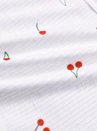 Hilinker Womens Graphic Print Ribbed PJ Set Crop Cami Tops and Shorts Cute Pajamas Set