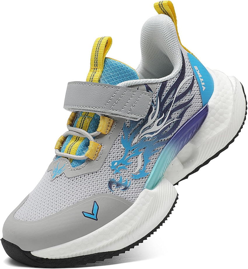 VITUOFLY Boys Sneakers Kids Running Shoes Girls Mesh Fitness Shoe Indoor Training Sneaker Lightweight Outdoor Sports Athletic Tennis Shoes for Little Kid/Big Kid