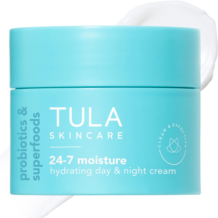 TULA Skin Care 24-7 Hydrating Day & Night Cream - Nourishing Moisturizer for Face, Maintain Skin Balance & Improve Skin Smoothness, Contains Watermelon & Apple Extract
