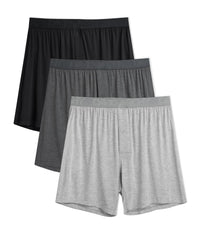 DAVID ARCHY Mens Boxers Soft Rayon Made from Bamboo Boxers for Men Pack Loose Underwear Cooling Mens Boxer Shorts