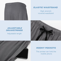 BAMBOO COOL Mens Pajama Pants Sleep Lounge Bottoms Soft Comfy Pj Pant Sleepwear with Pockets 2 Pack