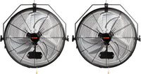 VEVOR Wall Mount Fan, 2 PCS 18 inch Waterproof, 3-speed High Velocity Max. 4000 CFM Industrial Wall Fan for Indoor, Commercial, Residential, Warehouse, Greenhouse, Workshop, Basement, Garage,Black