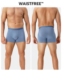 DAVID ARCHY Men's Underwear Trunks Modal Support Pouch Ultra Soft Breathable Seamless Underwear for Men 4 Pack