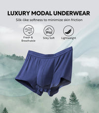 DAVID ARCHY Men's Underwear Ultra Soft Modal Support Pouch Trunks Moisture Wicking Boxer Briefs for Men Multipack