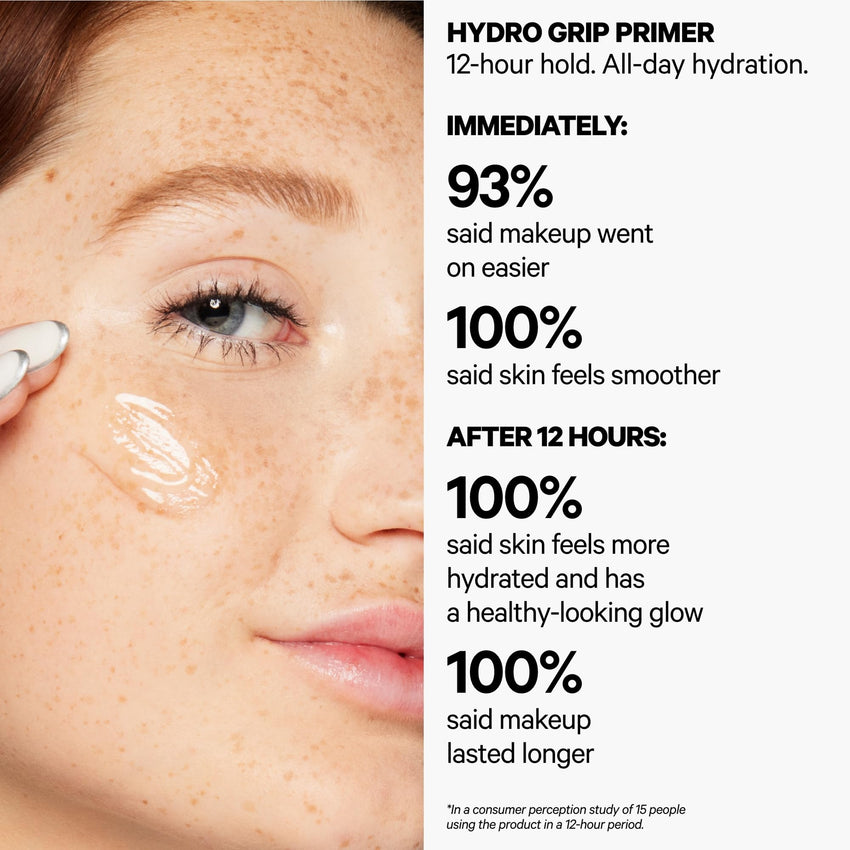 Milk Makeup Hydro Grip Primer with Hyaluronic Acid + Niacinamide – Hydrating Face Primer Grips Makeup for Up to 12 Hours – Silicone-Free, Lightweight Gel with Dewy Finish – 0.33 oz