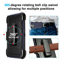 for Black iPhone 16 Pro Case with Belt Clip, for Shockproof iPhone 16 Pro Case Heavy Duty,3 Layers of Sturdy,Anti-Drop,Military-Grade Defender Cover for iPhone 16Pro Case Black