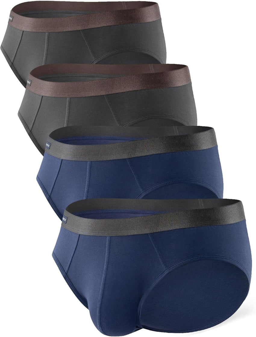 DAVID ARCHY Men's Underwear Briefs Rayon Made from Bamboo Wicking-Moisture Support Pouch Soft Underwear for Men 4 or 7 Pack