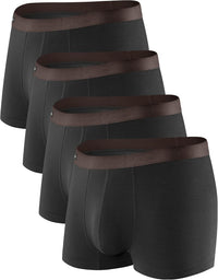 DAVID ARCHY Mens Trunks Underwear Soft Breathable Rayon Made from Bamboo Trunk No Fly Pouch