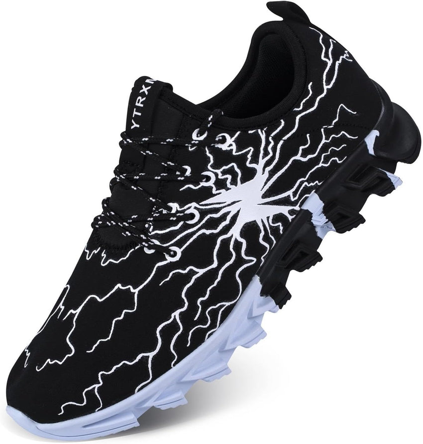 YTRXM Little/Big Boys Running Sneakers Lightweight Slip on Tennis Shoes