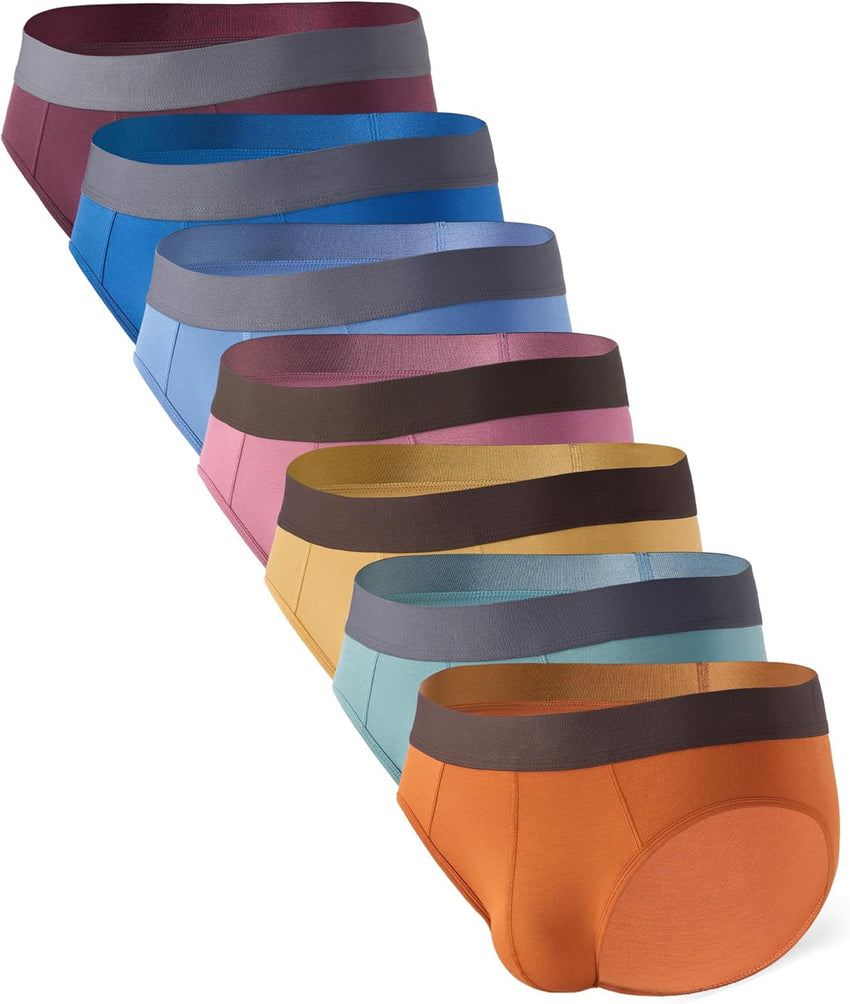 DAVID ARCHY Men's Underwear Briefs Rayon Made from Bamboo Wicking-Moisture Support Pouch Soft Underwear for Men 4 or 7 Pack