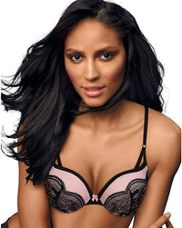 Maidenform Underwire Demi Bra, Best Push-Up Bra with Wonderbra Technology, Smoothing Lace-Trim Bra with Push-Up Cups