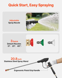 VEVOR Gas Powered Backpack Sprayer, 26.5CC 0.9HP Engine, Garden Sprayer with 6.5 Gallon Tank, Large Area Coverage, Lawn Spraying Machine with 24 in Wand & Nozzles for Efficient Gardening & Farming