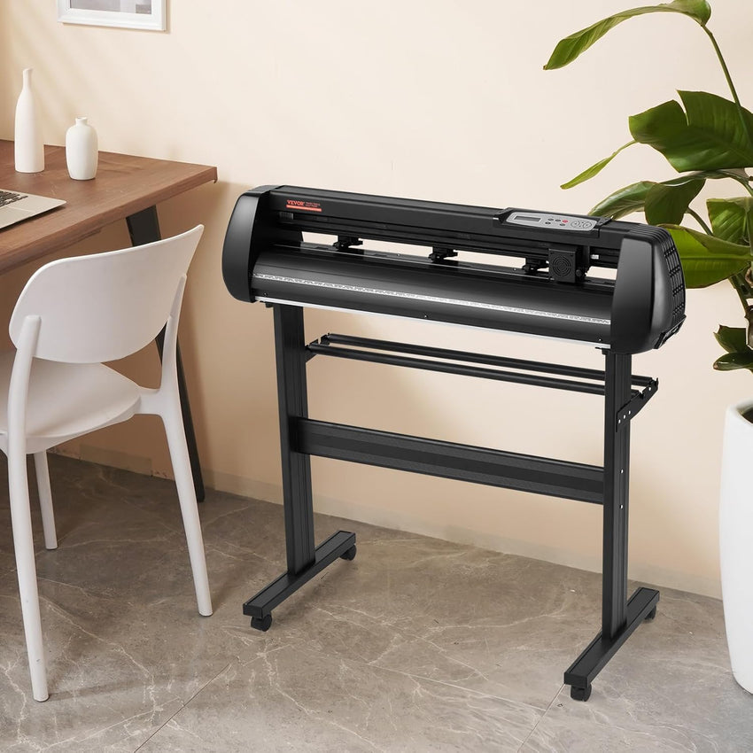 VEVOR 34inches Vinyl Cutter Machine, Bluetooth Cutting Plotter Machine, 400in/10m Accuracy Steel Roller Shaft Adjustable Speed Force, SignMaster Tool Kit for Sign Making Windows & Mobile