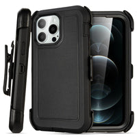 for Black iPhone 15 Case with Belt Clip, Shockproof Heavy Duty Rugged, 3 Layers of Sturdy,Anti-Drop, Military-Grade Defender Cover for iPhone 15 Case Black