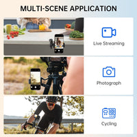 ATUMTEK Super Camera Clamp Mount with 1/4" and 3/8" Threads, Dual Ballhead Magic Arm 360° Ball Head Grip, Phone/Action Camera Mount Adapter for Canon Nikon DSLR Camera, GoPro/Insta360/INSTAX/DJI