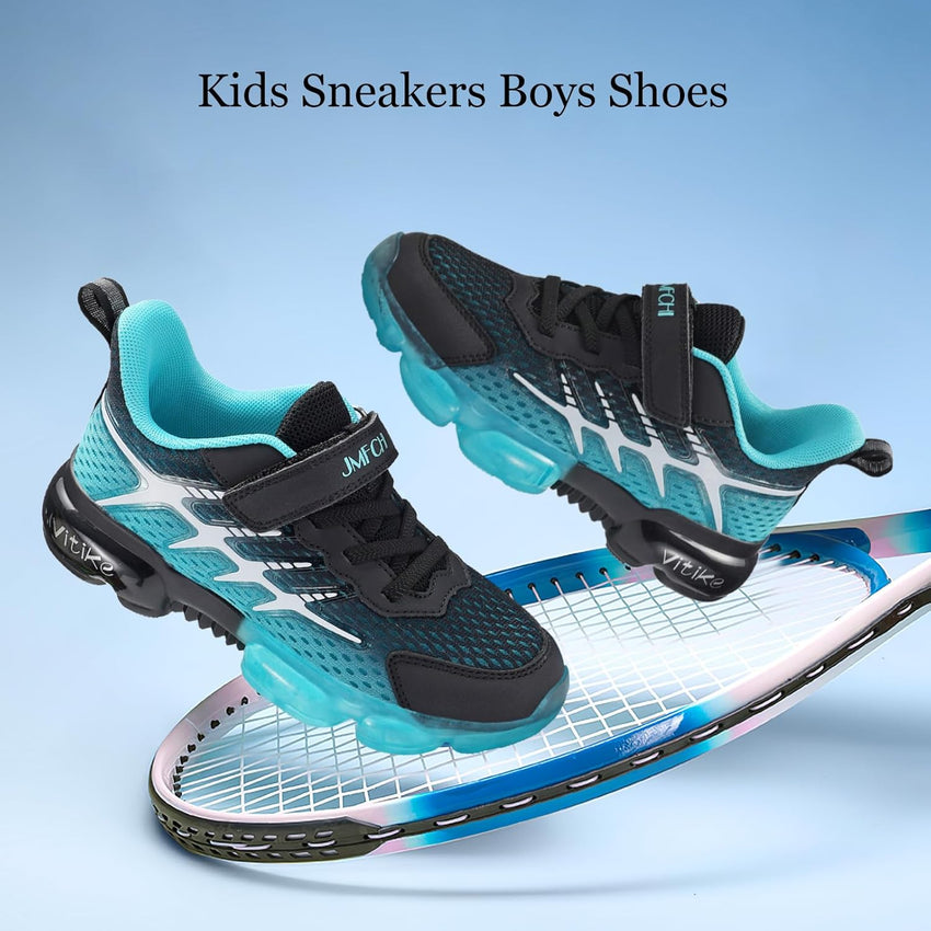 JMFCHI Kids Sneakers Boys Girls Tennis Running Shoes Outdoor Hiking Sneaker for Boys Athletic Breathable