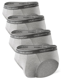 DAVID ARCHY Men's Underwear Briefs Rayon Made from Bamboo Wicking-Moisture Support Pouch Soft Underwear for Men 4 or 7 Pack