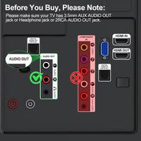 1Mii RCA Bluetooth 5.3 Adapter for TV, 3.5mm AUX Bluetooth Transmitter Receiver for 2 AirPods or Headphones, Home Stereo, Speakers, Projector, Treadmills, PC, with Volume Control, aptX Low Latency