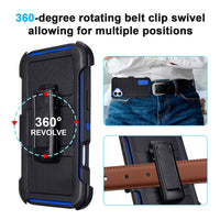 for Phone Case iPhone 16 Plus Case Black with Belt Clip Heavy Duty Holster for ShockPlusof Cases,3 Layers of Sturdy,Military Grade Defender Cover for iPhone 16 Plus Cases Black 6.7 Inch