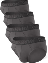 DAVID ARCHY Men's Underwear Briefs Rayon Made from Bamboo Wicking-Moisture Support Pouch Soft Underwear for Men 4 or 7 Pack