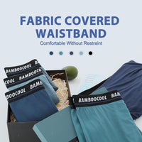 BAMBOO COOL Men's Long Boxer Briefs Performance Long Leg Sports Boxer Brief Underwear MultiPack