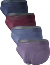 DAVID ARCHY Men's Underwear Ultra Soft Modal Dual Pouch Briefs Support Comfortable lightweight Briefs for Men 4 or 7 Pack