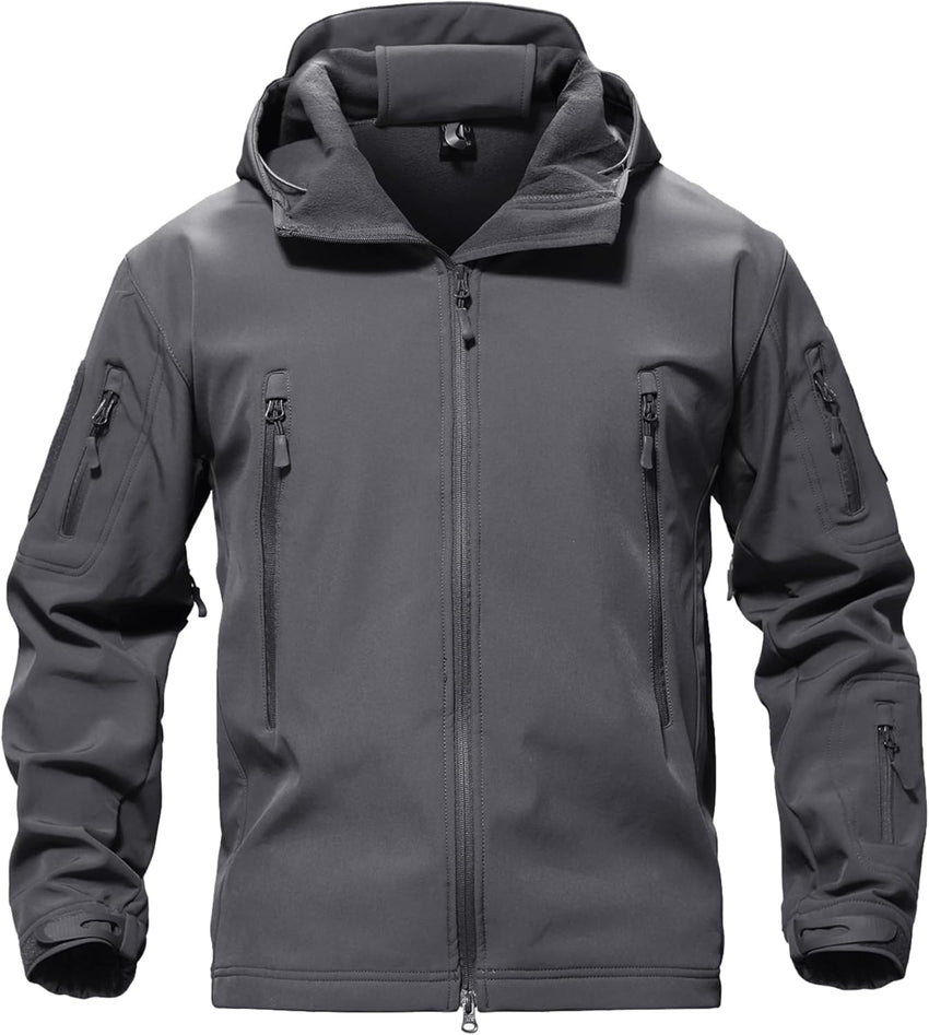 7DAY'S Men's Special Ops Military Tactical Soft Shell Winter Warm Fleece Lined Jacket Rain Hood Coat Hiking Snowboard