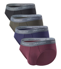 DAVID ARCHY Men's Underwear Briefs Rayon Made from Bamboo Wicking-Moisture Support Pouch Soft Underwear for Men 4 or 7 Pack