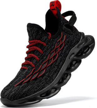 JMFCHI Boys Girls Kids' Sneakers Knitted Mesh Sports Shoes Breathable Lightweight Running Shoes for Kids Fashion Athletic Casual Shoes