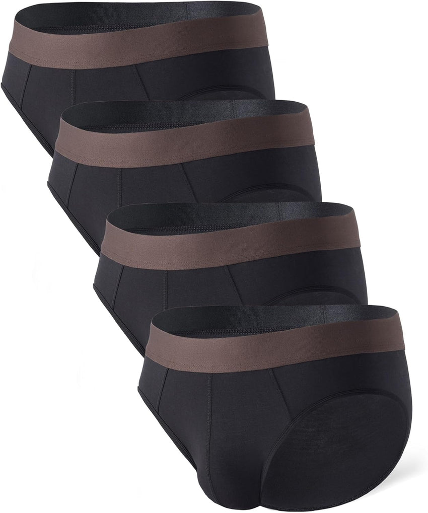 DAVID ARCHY Men's Underwear Briefs Rayon Made from Bamboo Wicking-Moisture Support Pouch Soft Underwear for Men 4 or 7 Pack