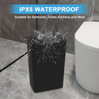 Naisu 2 Pack 4 Gal Bathroom Trash Can with Lid,Automatic Garbage Can with Touchless and Sealed Design,Slim Motion Sensor Waterproof Plastic Trash Bin Suitable for Bedrooms,Bathrooms,Kitchens,(Black)