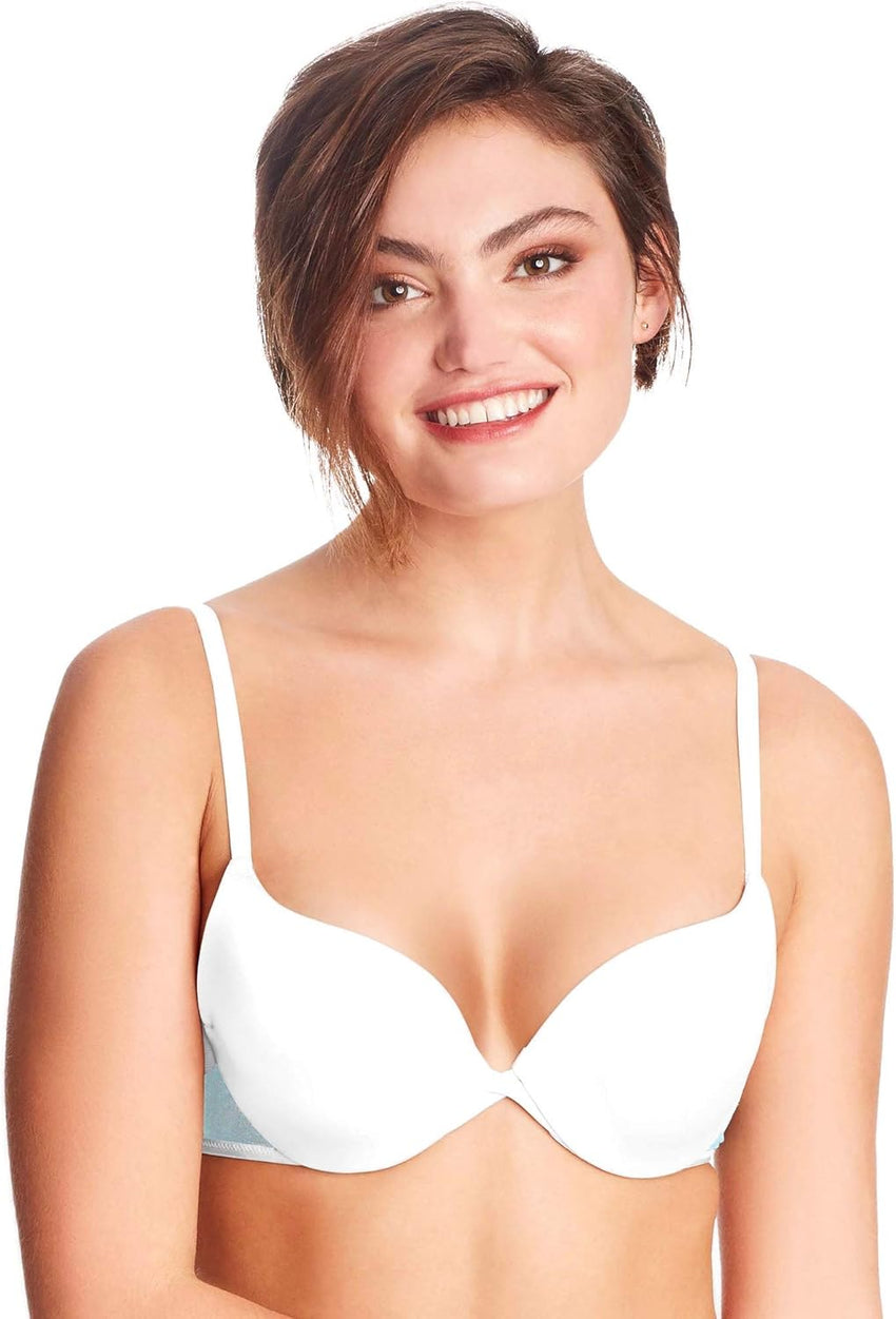 Maidenform Underwire Demi Bra, Best Push-Up Bra with Wonderbra Technology, Smoothing Lace-Trim Bra with Push-Up Cups