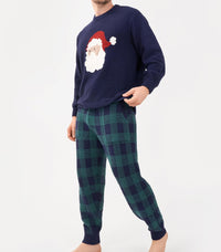 DAVID ARCHY Mens Pajamas Set Ultra-Soft Fleece Pajamas Warm Sleepwear Long Sleeve Lounge Set with Pockets