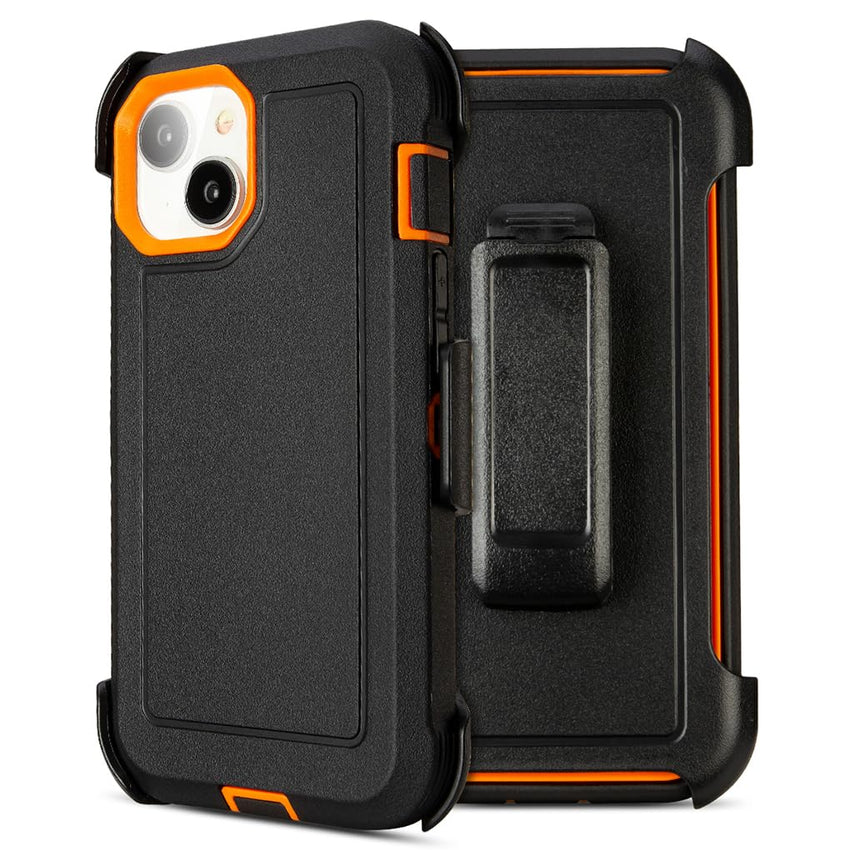 for Black iPhone 15 Case with Belt Clip, Shockproof Heavy Duty Rugged, 3 Layers of Sturdy,Anti-Drop, Military-Grade Defender Cover for iPhone 15 Case Black