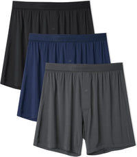 DAVID ARCHY Ultra Soft Modal Underwear Mens Boxer Shorts Loose Breathable Boxers for Men Pack