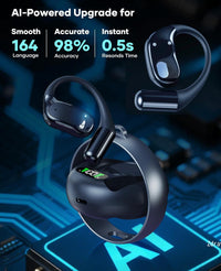 AI Translation Earbuds,Real time Translating Support Voice and Video Call,164 Languages Translator Earbuds with iOS & Android, Bluetooth Translation Headphones Device for Travel Business