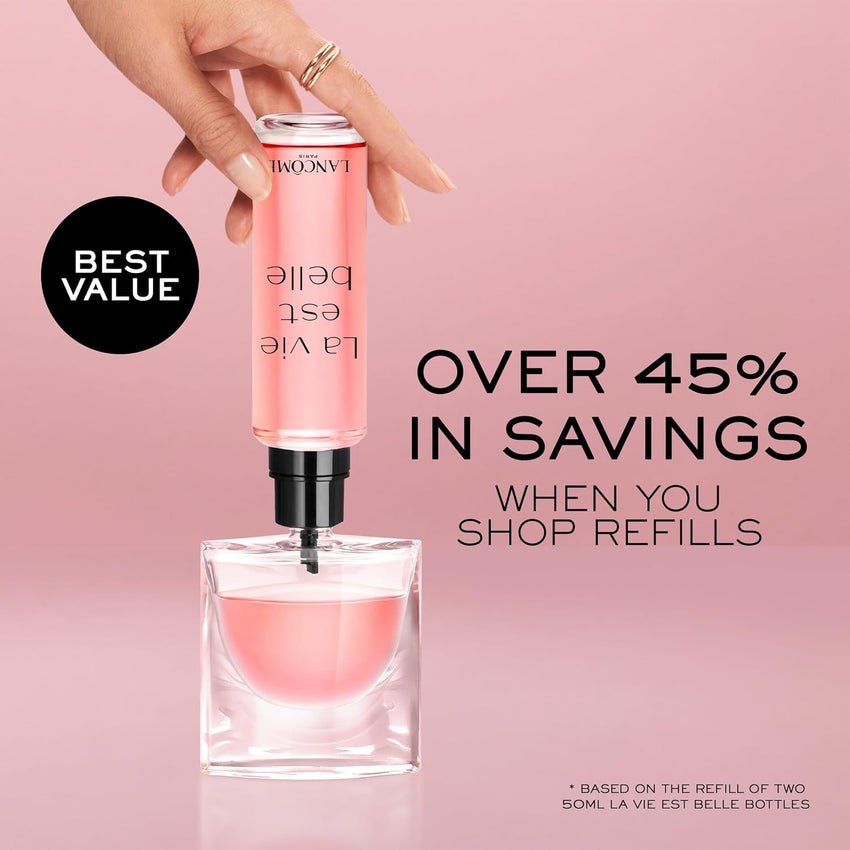 Lancôme La Vie Est Belle Eau de Parfum - Long Lasting Fragrance with Notes of Iris, Earthy Patchouli, Warm Vanilla & Spun Sugar - Floral & Sweet Women's Perfume